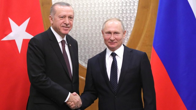 Владимир Путин встретился с президентом Турции Реджепом Тайипом Эрдоганом
